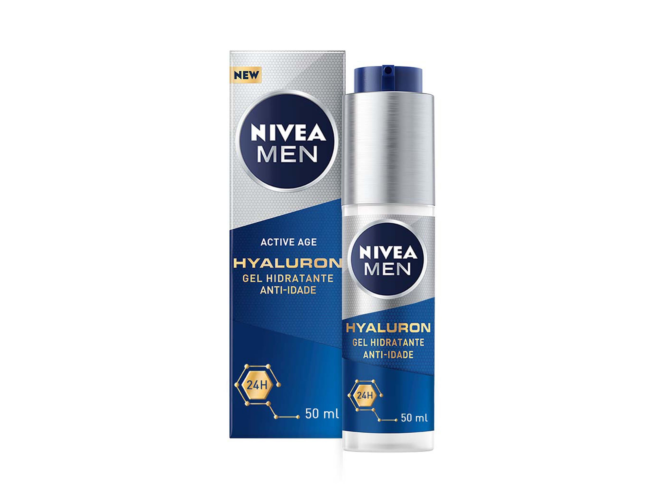 Gel de Rosto Hidratante Hyaluron NIVEA MEN 50 ml image number 0