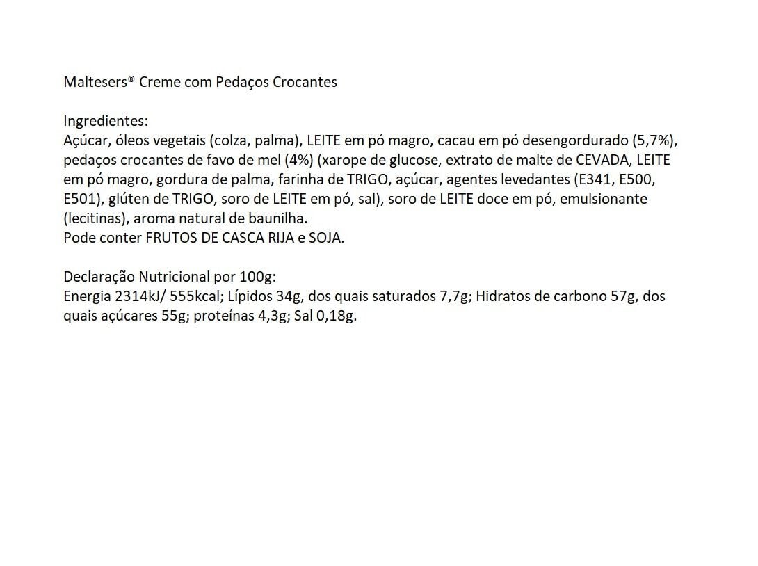 CREME DE BARRAR MALTESERS 200 G image number 1