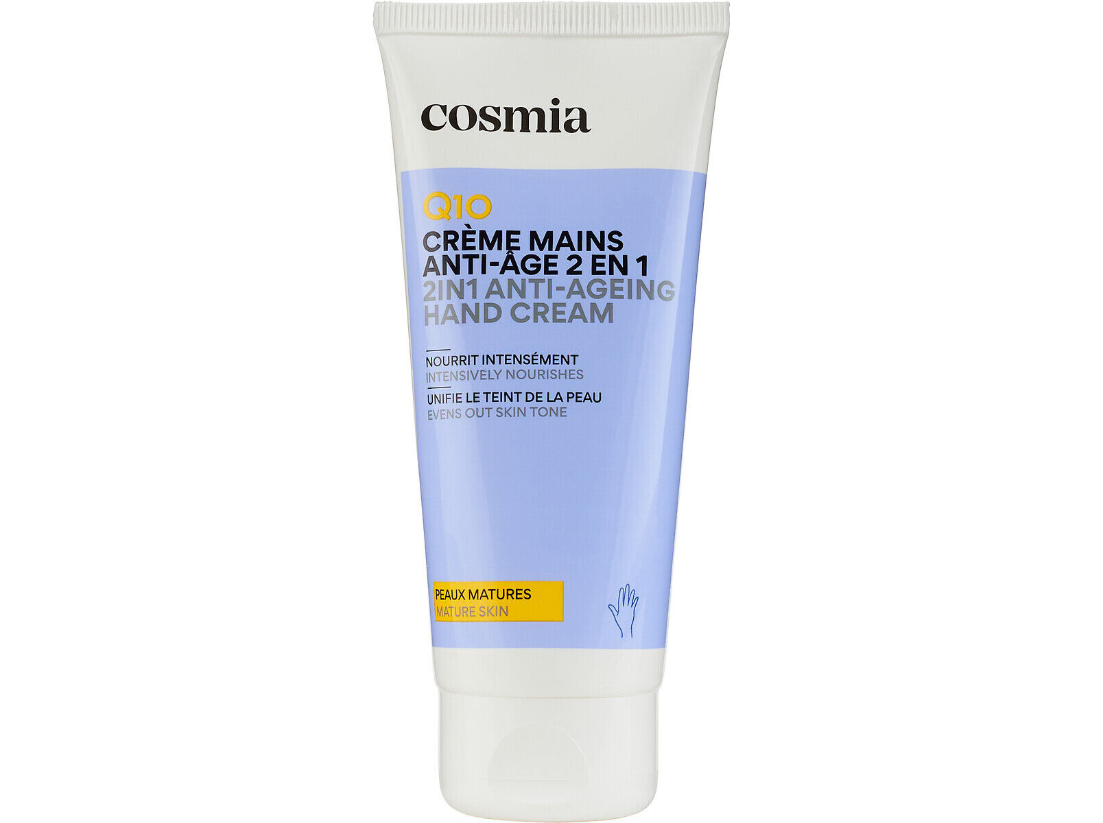 CREME DE M&Atilde;OS COSMIA Q10 ANTI-IDADE 2EM1 100ML