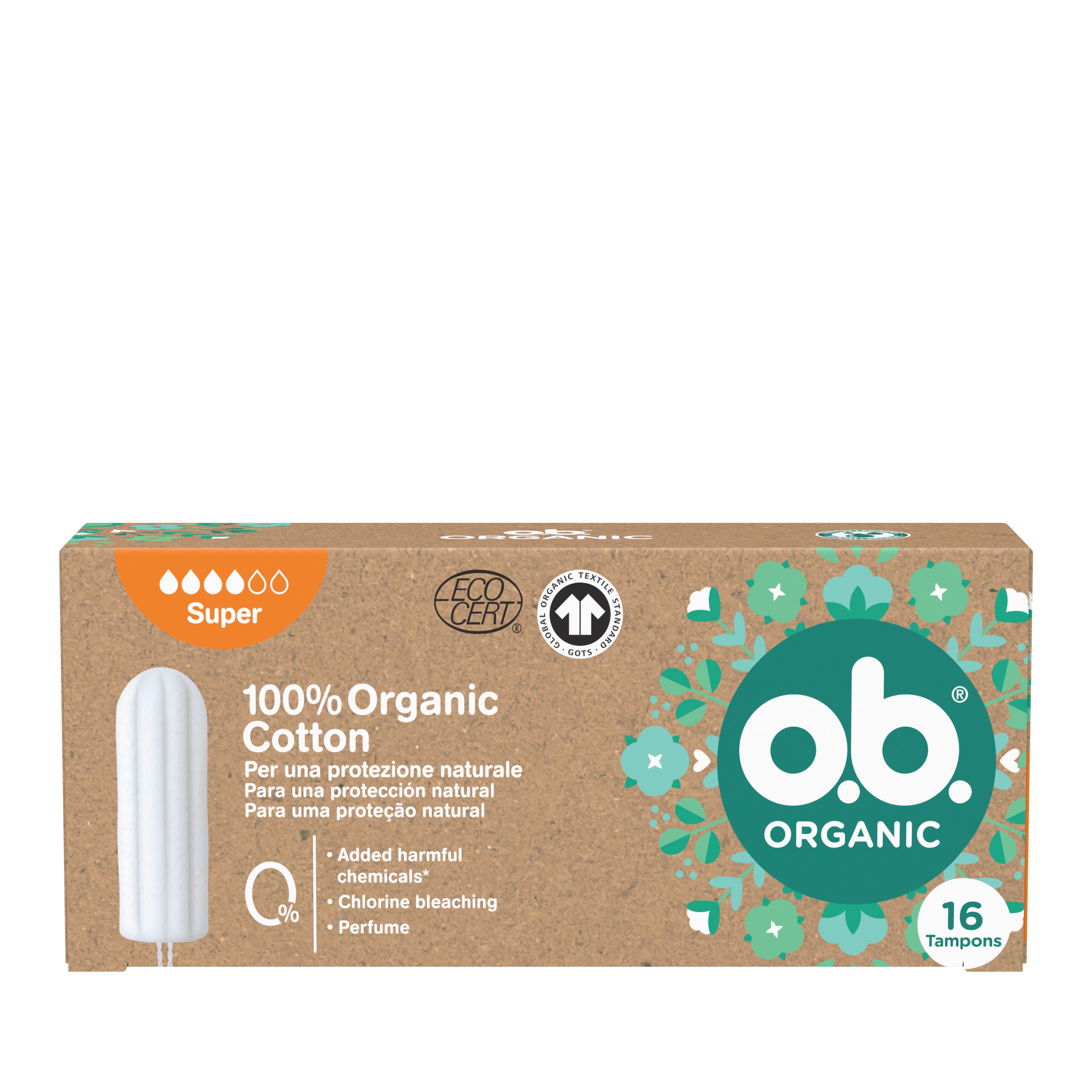 TAMP&Otilde;ES O.B. ORGANIC SUPER 16UN