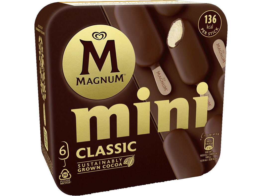 GELADO MAGNUM MINI CL&Aacute;SSICO PROMO 6X55ML image number 0