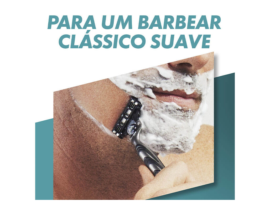 M&Aacute;QUINA DE BARBEAR COM 1 RECARGA DE L&Acirc;MINAS MACH3 GILLETTE image number 1