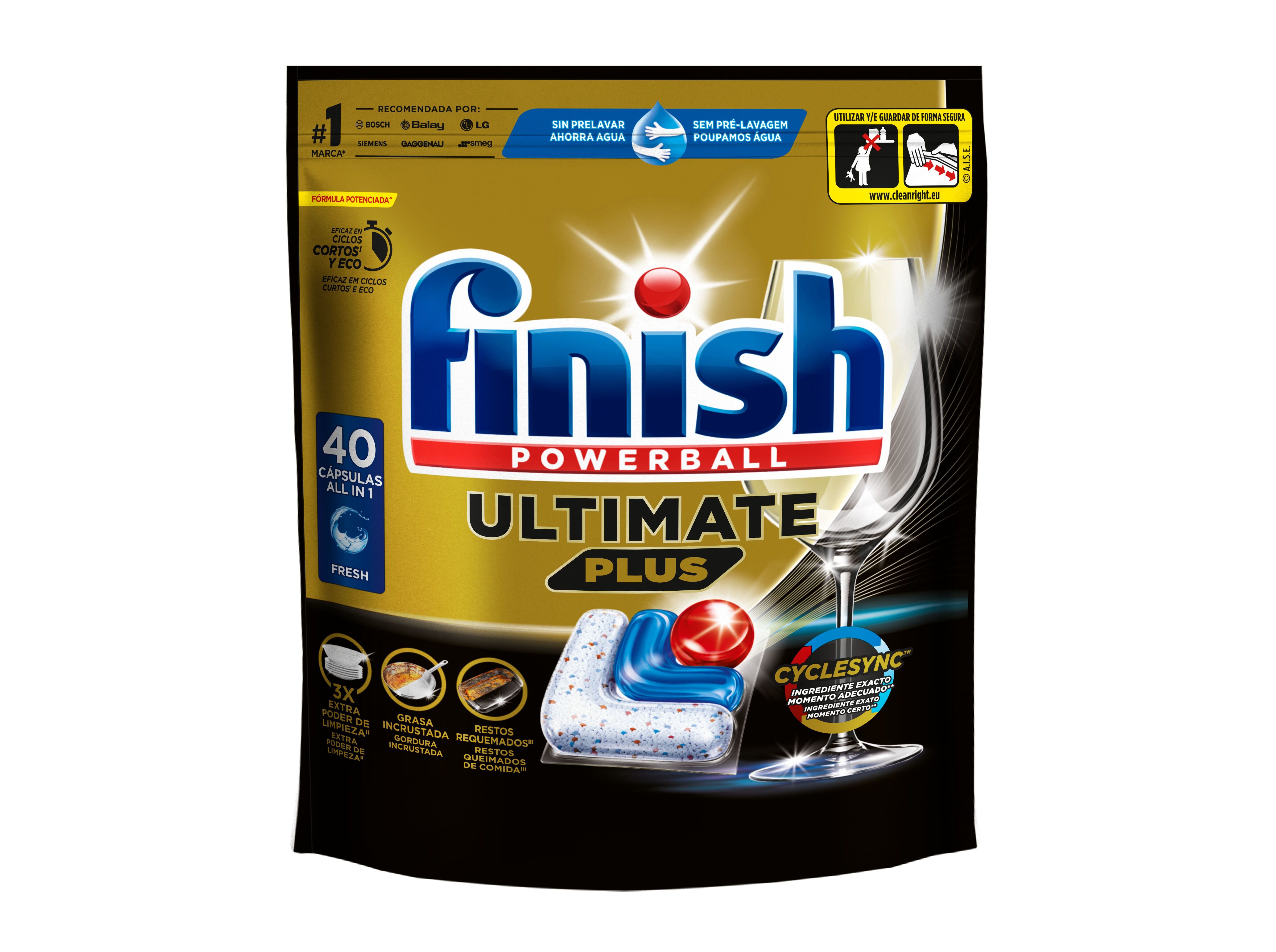 DETERGENTE M&Aacute;QUINA LOI&Ccedil;A FINISH ULTIMATE PLUS REGULAR 40P image number 0