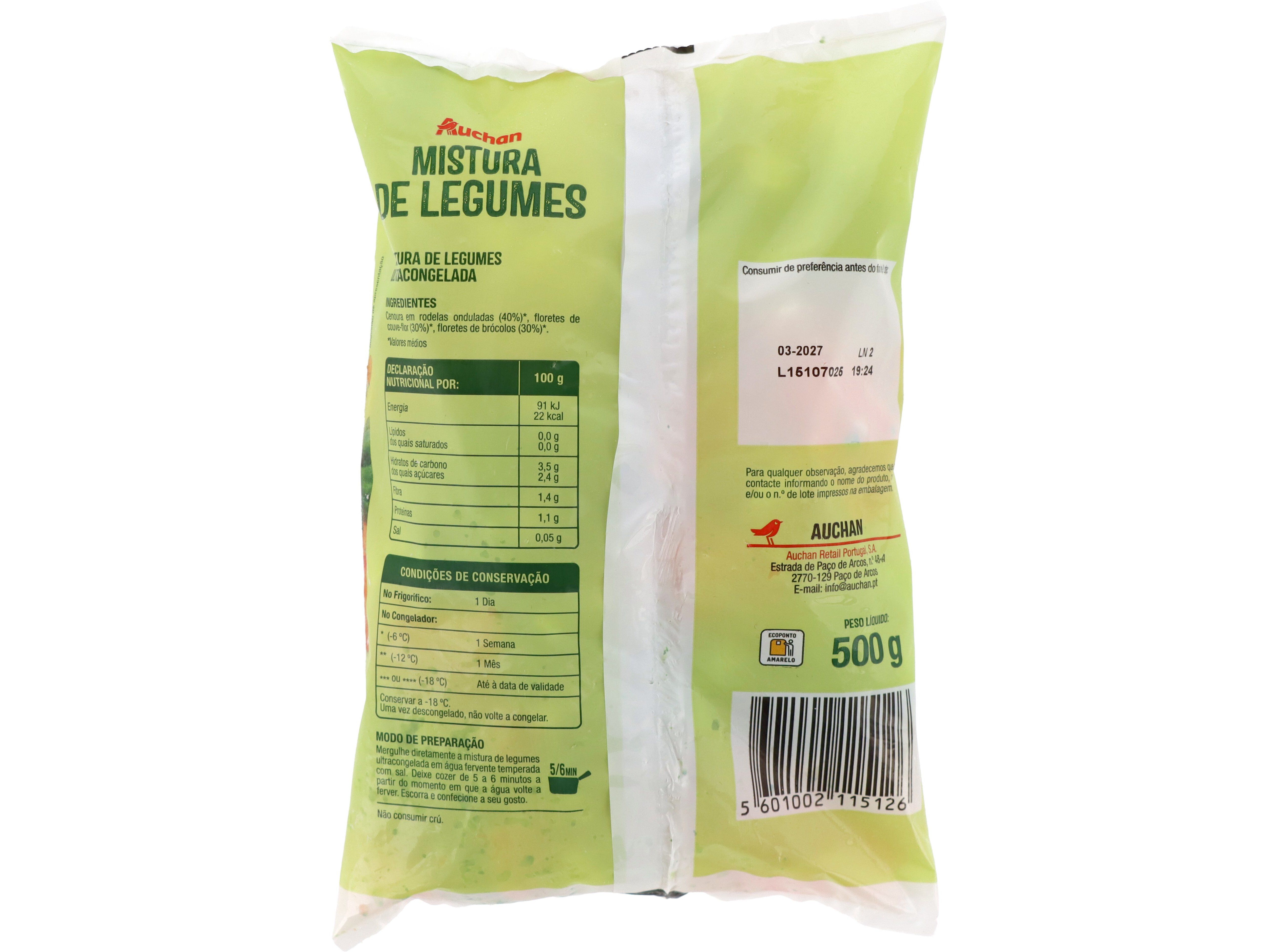 MISTURA LEGUMES AUCHAN 500G image number 1