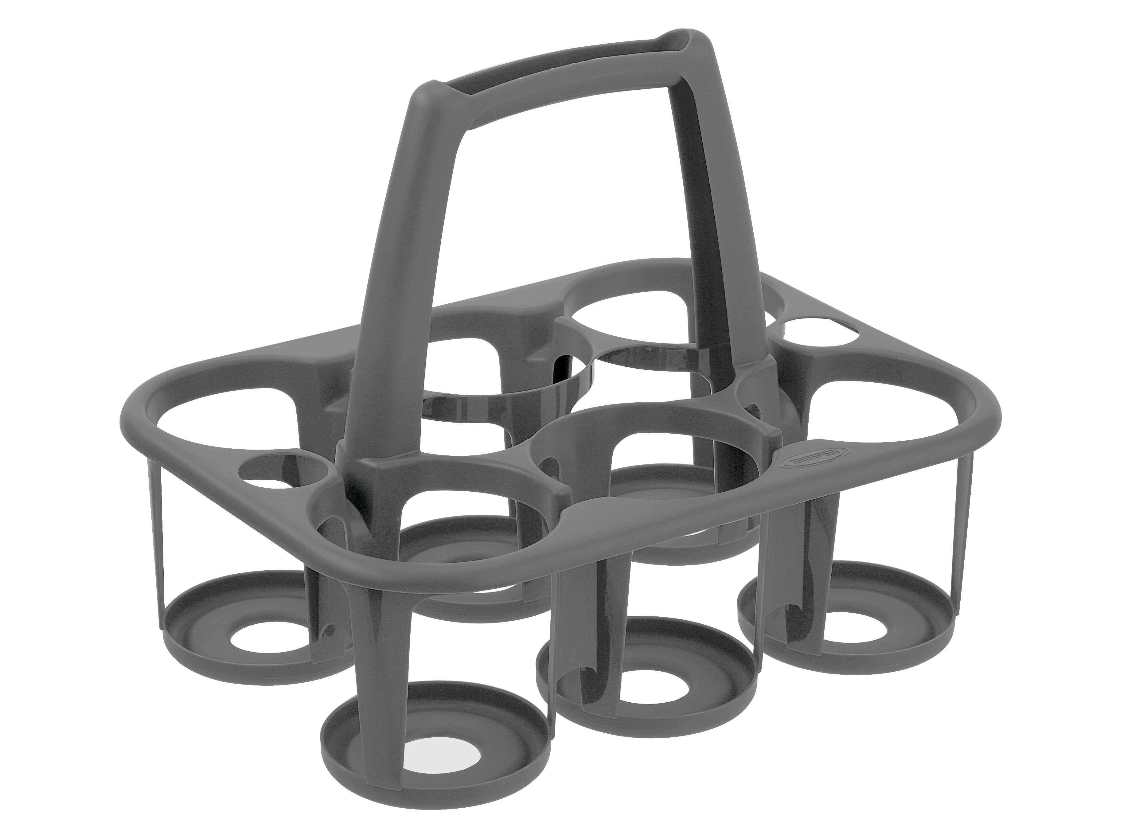 GARRAFEIRA ACTUEL PL&Aacute;STICO CINZENTO 6 UNIDADES image number 0