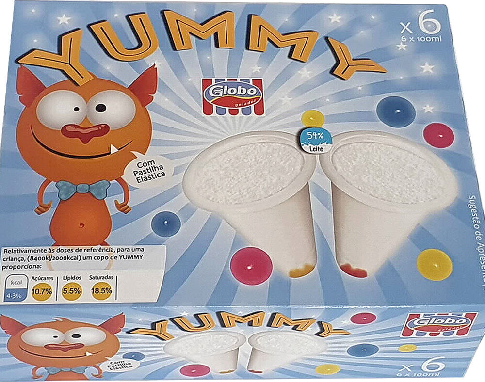 GELADO GLOBO MULTIPACK YUMMY 6UN