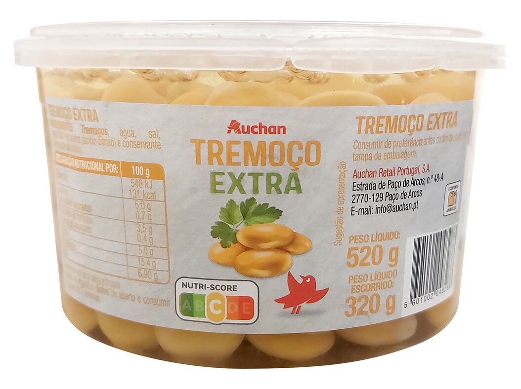 TREMO&Ccedil;O AUCHAN EXTRA TA&Ccedil;A PL 520G