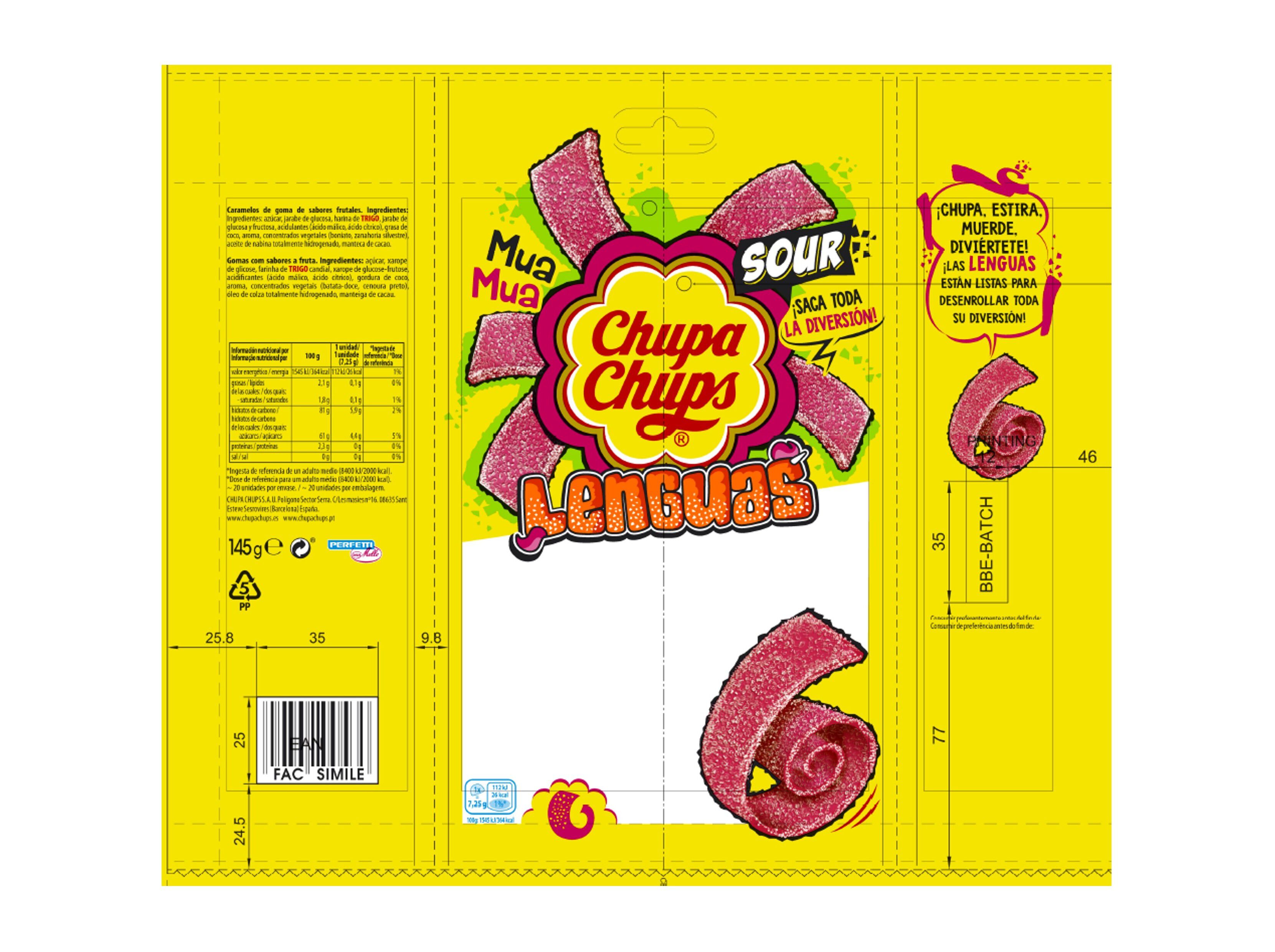 GOMAS CHUPA CHUPS L&Iacute;NGUAS 145 image number 1