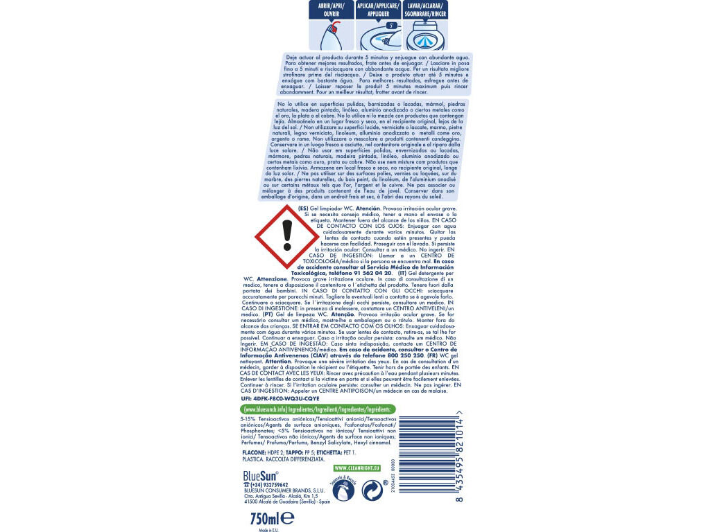 GEL SANIT&Aacute;RIO AMBIPUR MINT&JASMINE 750ML image number 2