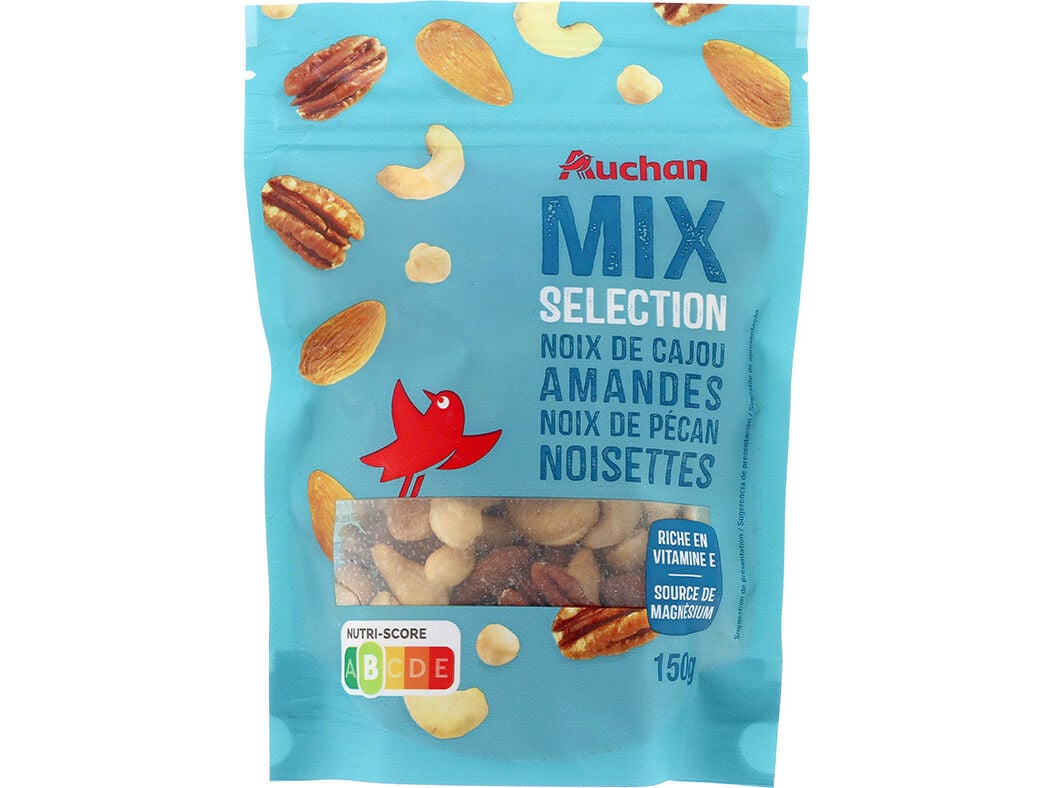 MISTURA FRUTOS SECOS AUCHAN SELE&Ccedil;&Atilde;O 150 G