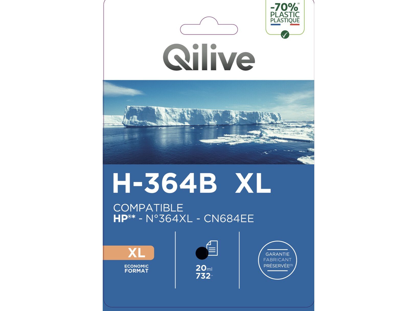 TINTEIRO QILIVE HP 364XL B H-364B XL image number 0