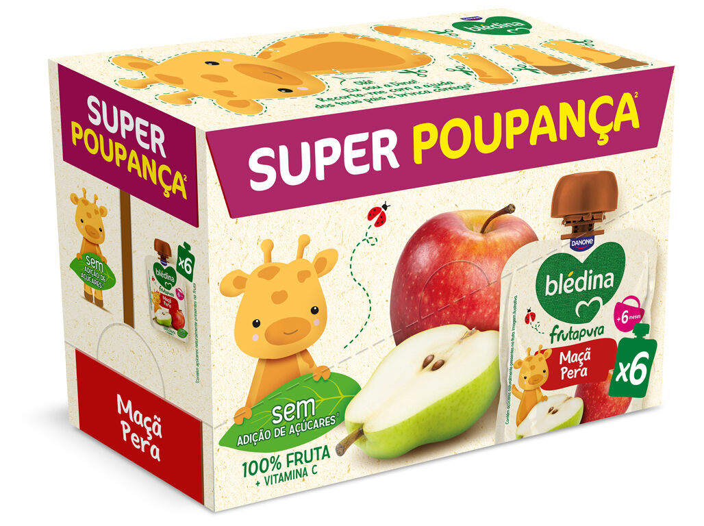 SAQUETA BLEDINA MULTIPACK MA&Ccedil;A PERA 6X85G image number 0