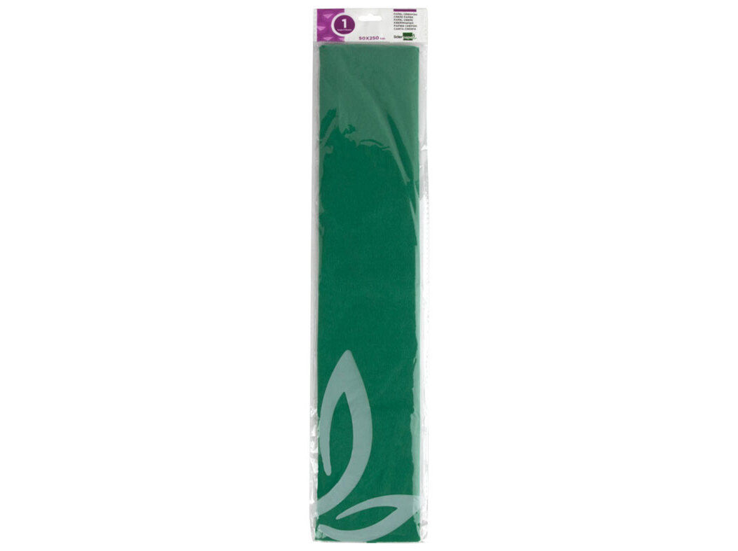 PAPEL CREPE LIDERPAPEL VERDE 50CMX2.5M image number 0