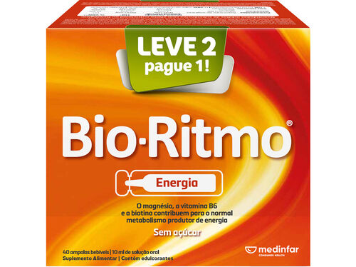 Multivitamina Bio Ritmo Suplemento Bio Ritmo 2x20 Ampolas Leve 2 Pague 1 | Auchan