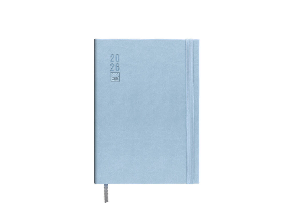 AGENDA DI&Aacute;RIA A5 MAKENOTES COSIDA ONE COLOUR LIGHT BLUE