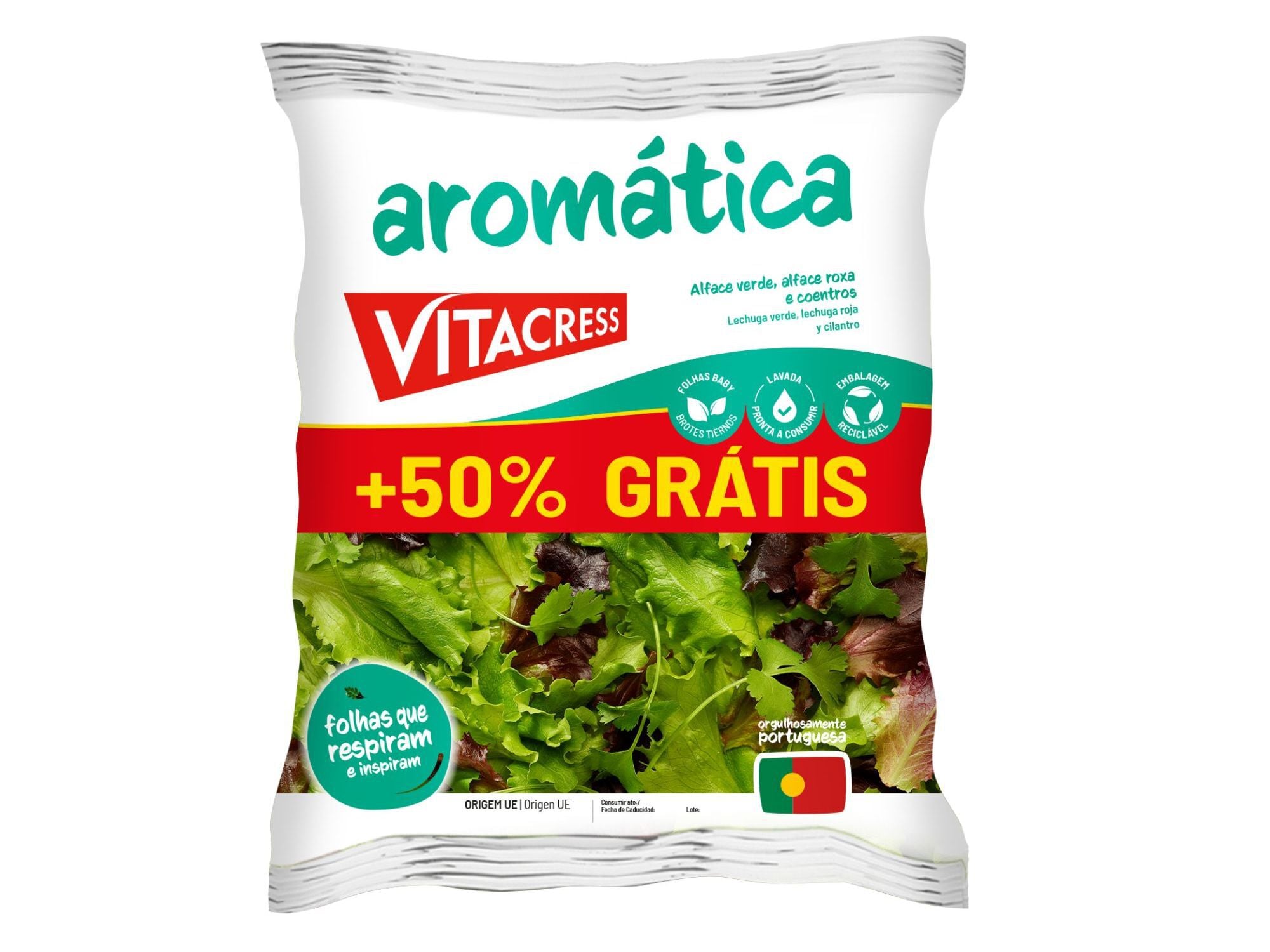 SALADA AROM&Aacute;TICA VITACRESS 100G + 50G OFERTA image number 0
