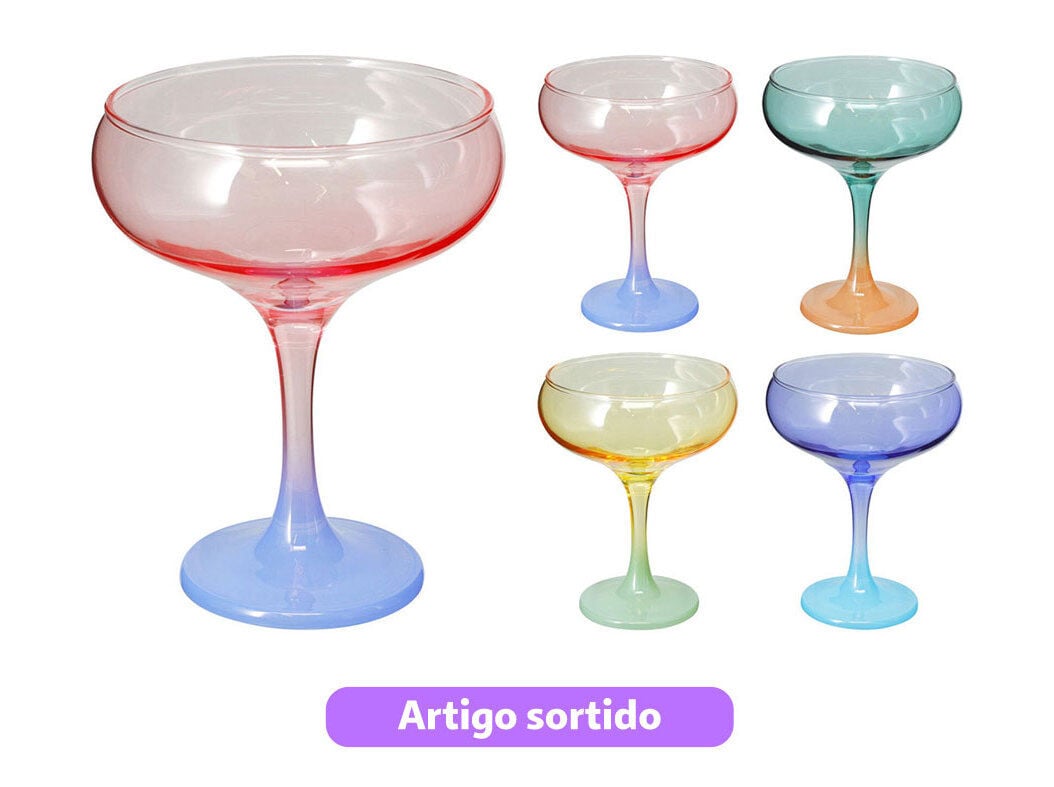 COPO COCKTAIL 2 TONS 270ML CORES SORTIDAS