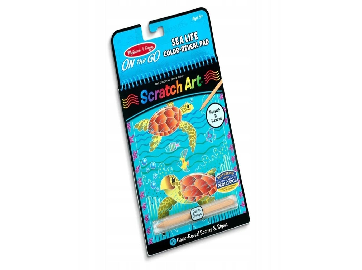 CADERNO PARA RASPAR MELISSA&DOUG ANIMAIS MARINHOS