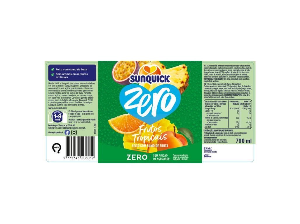 CONCENTRADO SUNQUICK ZERO FRUTOS TROPICAIS 0.7L (SDR) image number 1