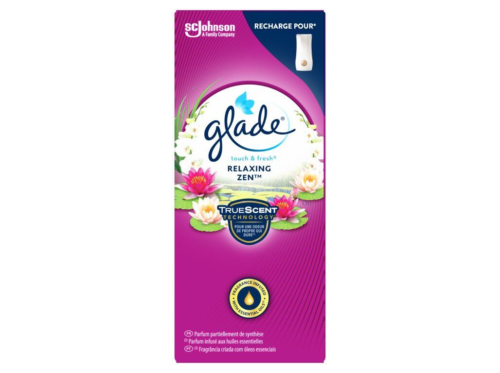 AMBIENTADOR GLADE RECARGA TOUCH & FRESH RELAXING ZEN 10ML