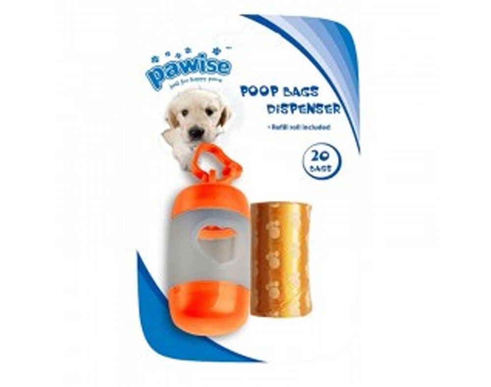 DISPENSADOR DE SACOS PAWISE COM PACK DE 20 SACOS