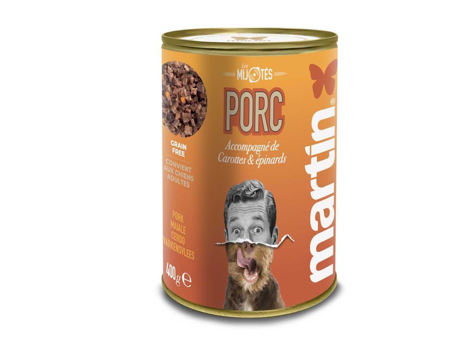 COMIDA H&Uacute;MIDA MARTIN SELLIER C&Atilde;O: PORCO 400G image number 0