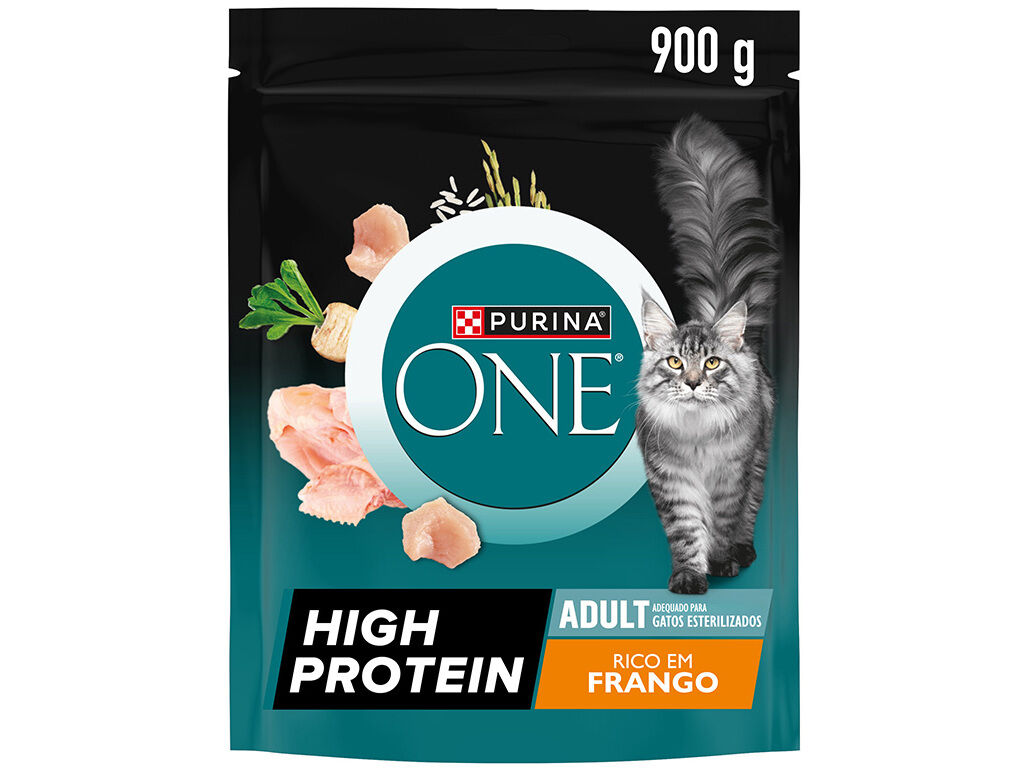 RA&Ccedil;&Atilde;O GATO PURINA ONE HIGH PROTEIN FRANGO 900G image number 0