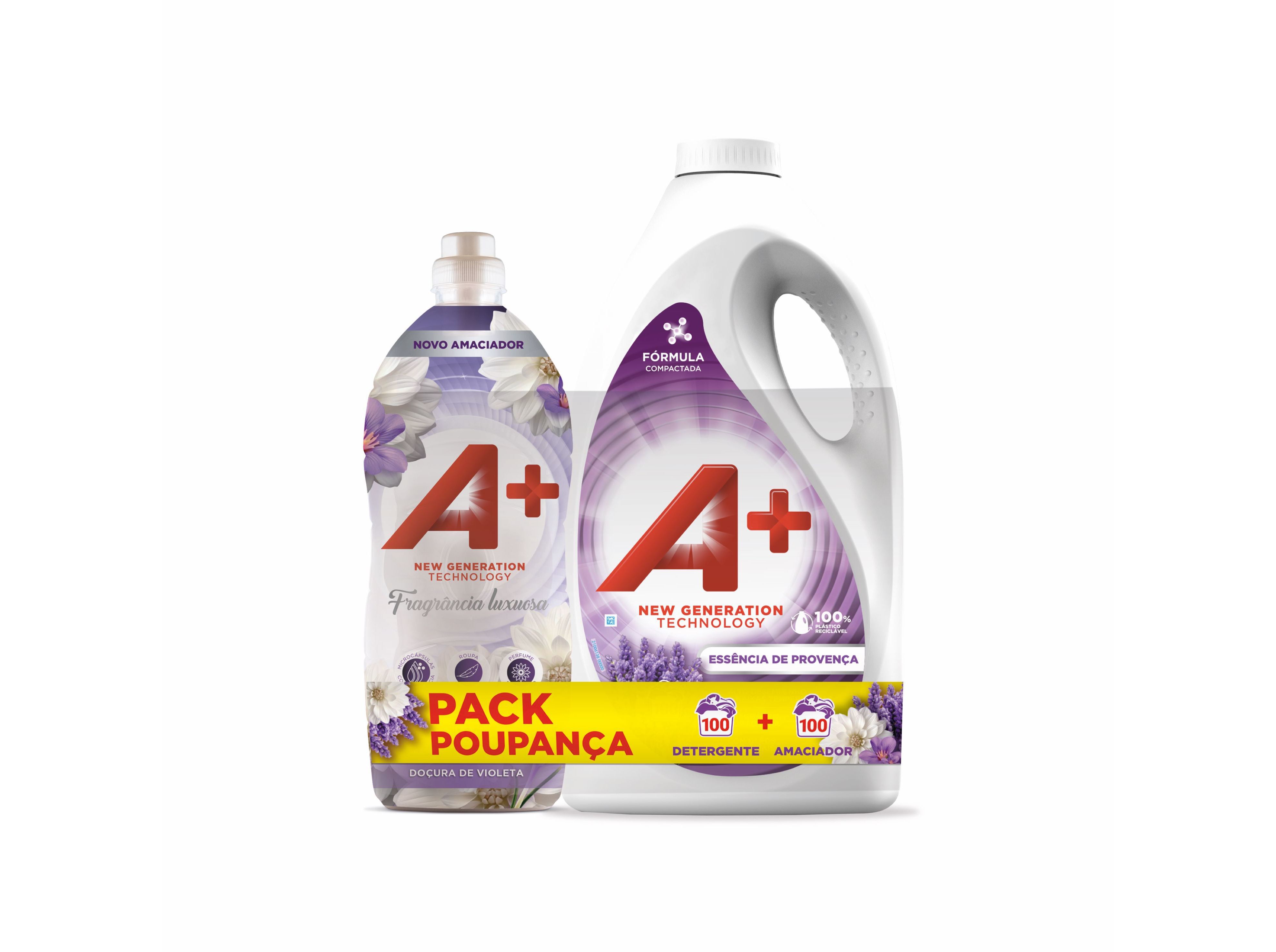 DETERGENTE MAQUINA ROUPA LIQUIDO A+ PACK POUPAN&Atilde;A 100+100 image number 0