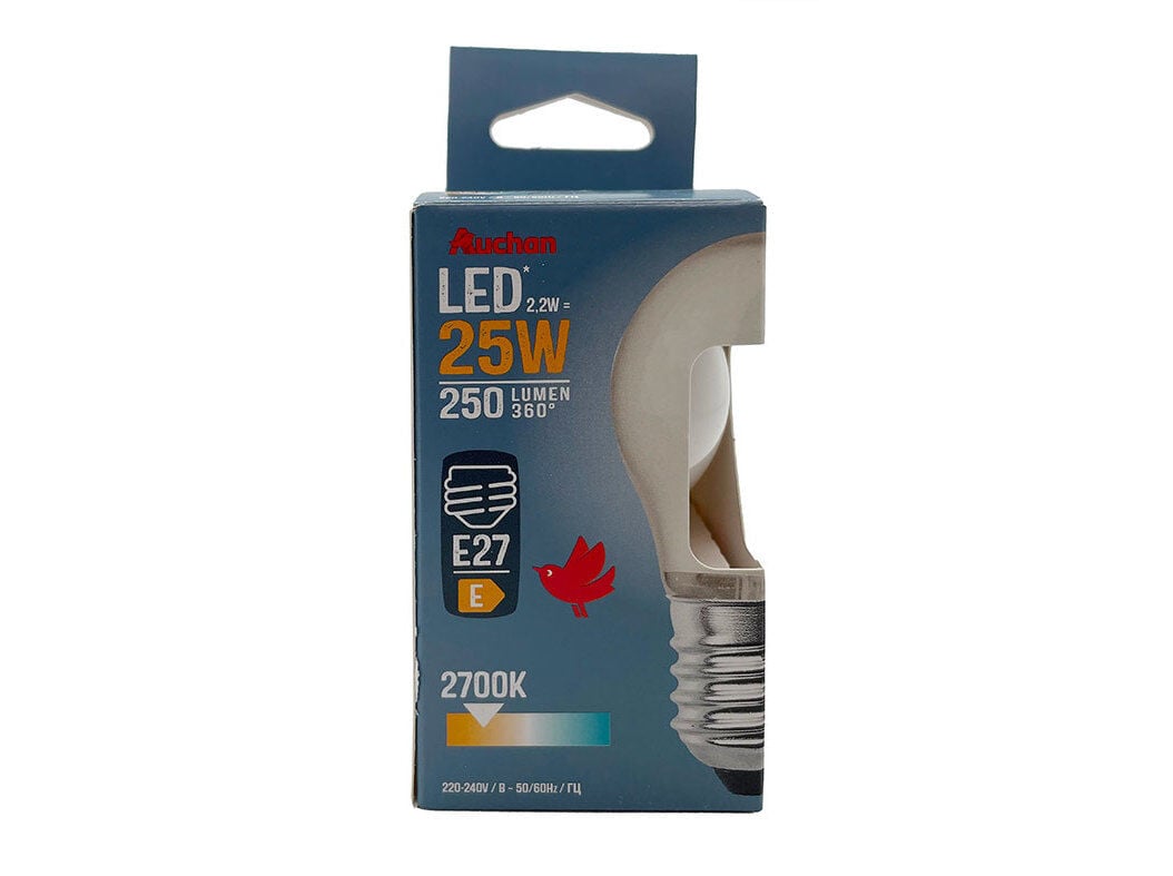 L&Acirc;MPADA LED ESF&Eacute;RICA AUCHAN E27 25W LUZ AMARELA