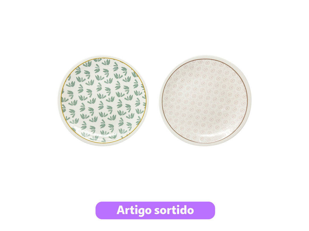PRATO DE P&Atilde;O ACTUEL PORCELANA 15X1.8CM CORES SORTIDAS