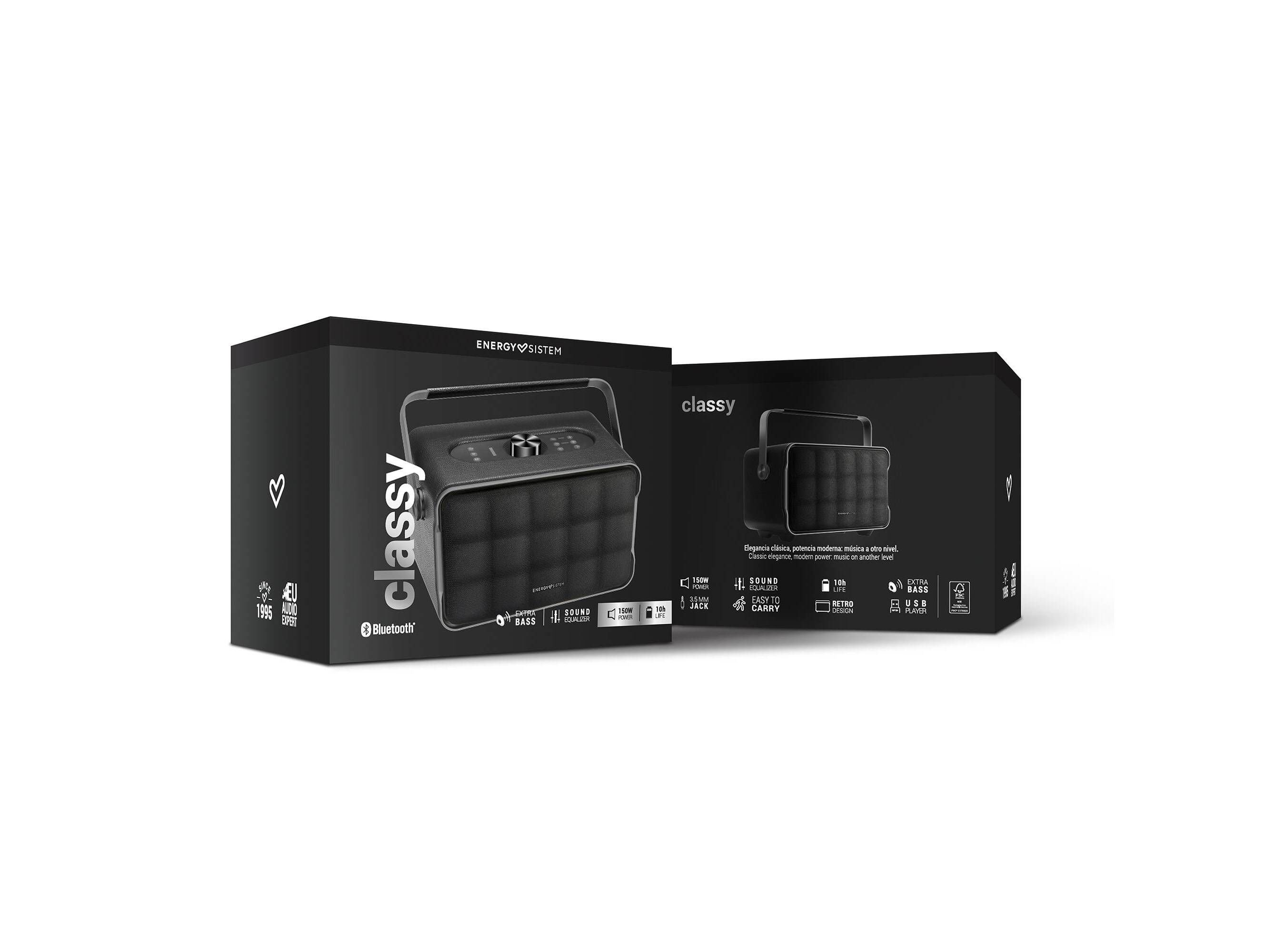 COLUNA BLUETOOTH ENERGY SISTEM CLASSY AUDIO 150W PRETO image number 4