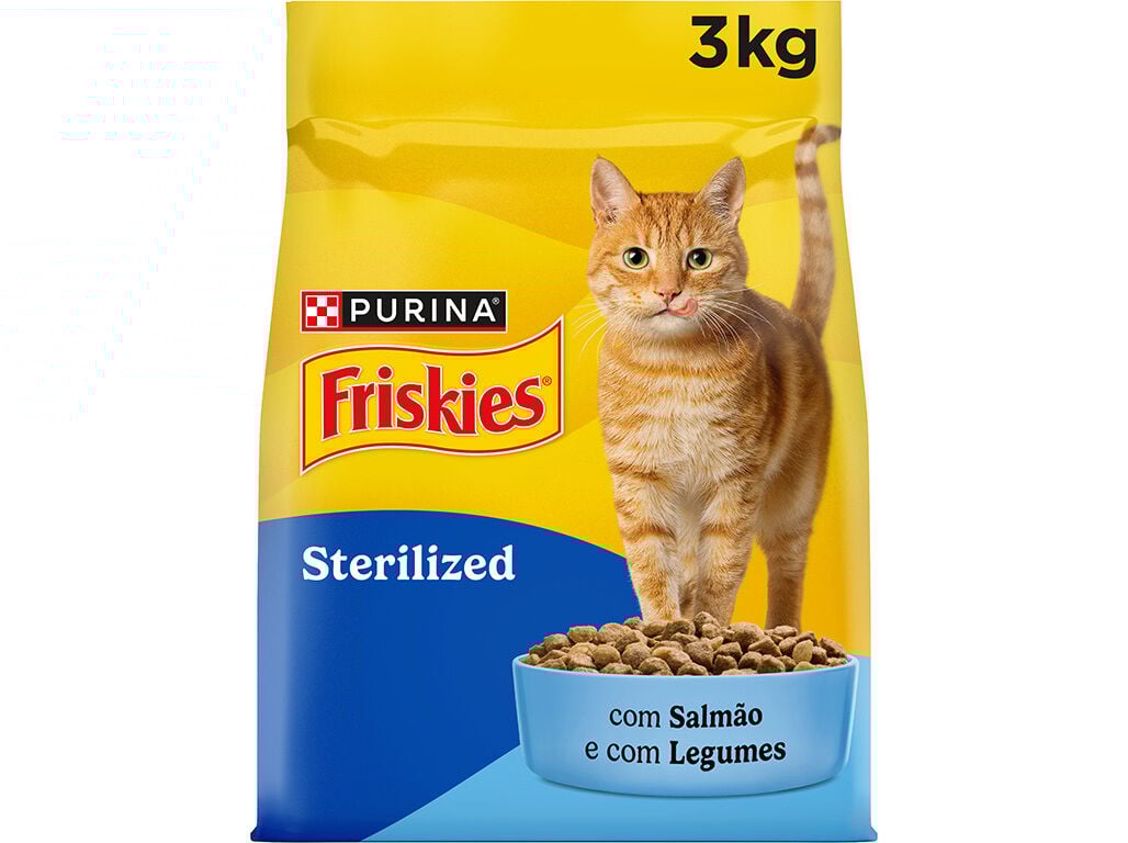 RA&Ccedil;&Atilde;O PARA GATO FRISKIES ESTERILIZADO COM SALM&Atilde;O 3KG image number 0