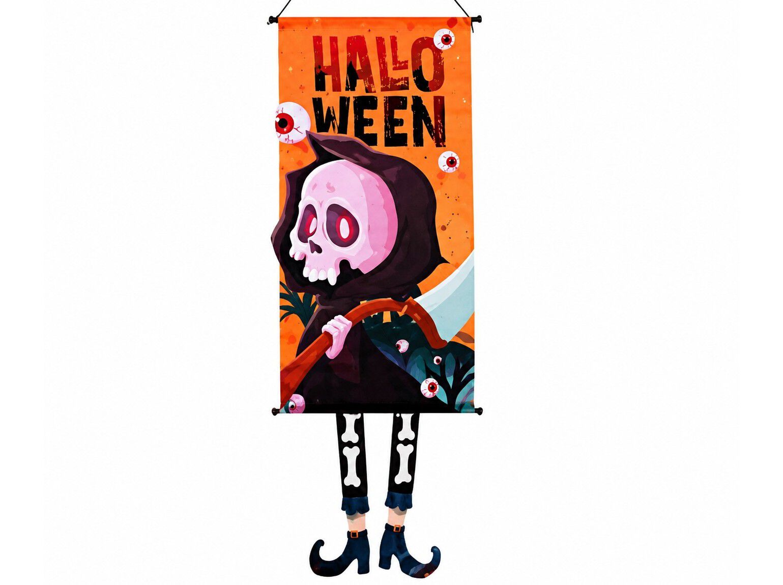 DECORA&Ccedil;&Atilde;O PAREDE FUNMAKERS HALLOWEEN 110X40CM