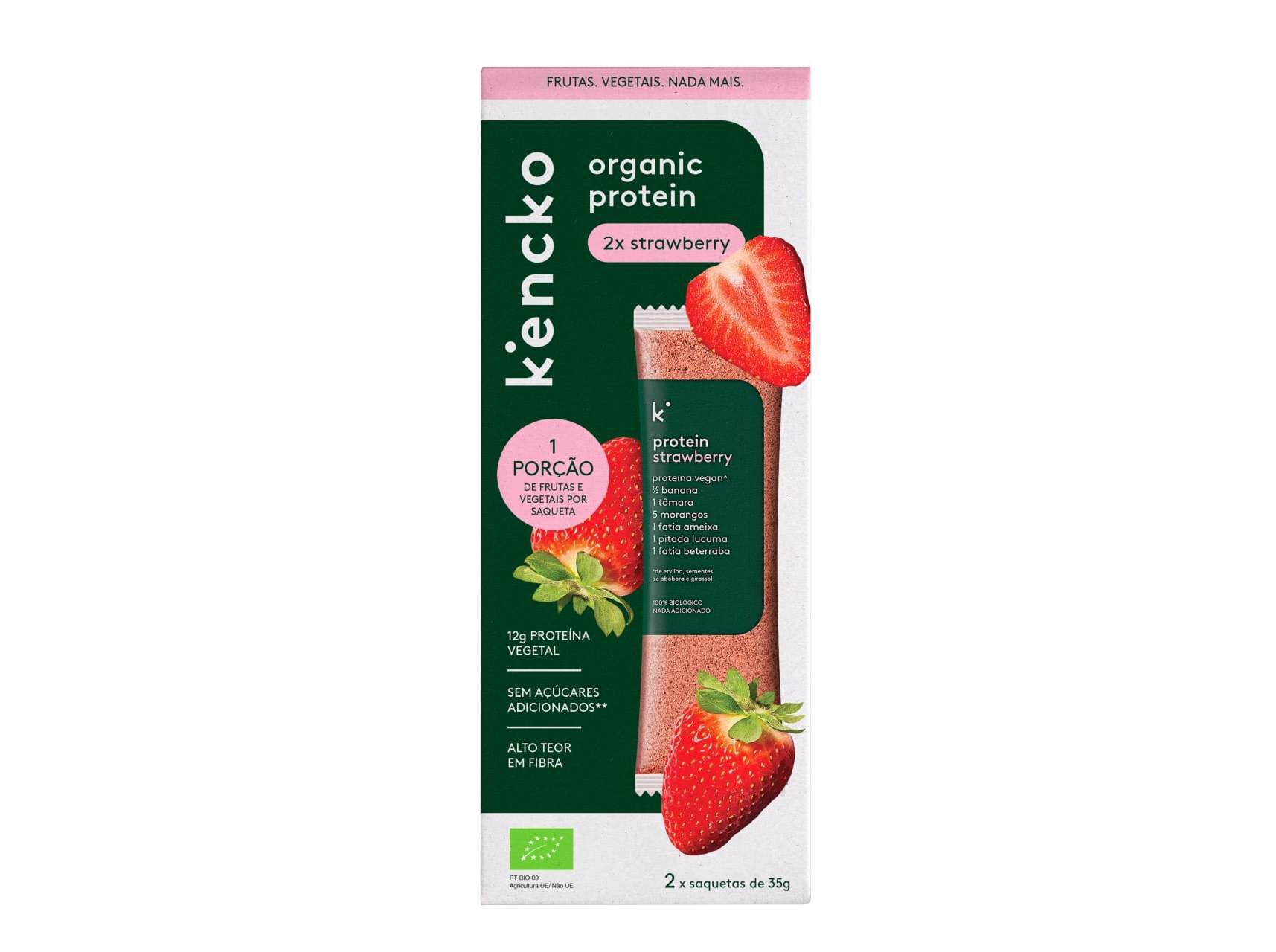 BATIDO KENCKO PROTEINA VEGAN MORANGO 2X35G image number 0