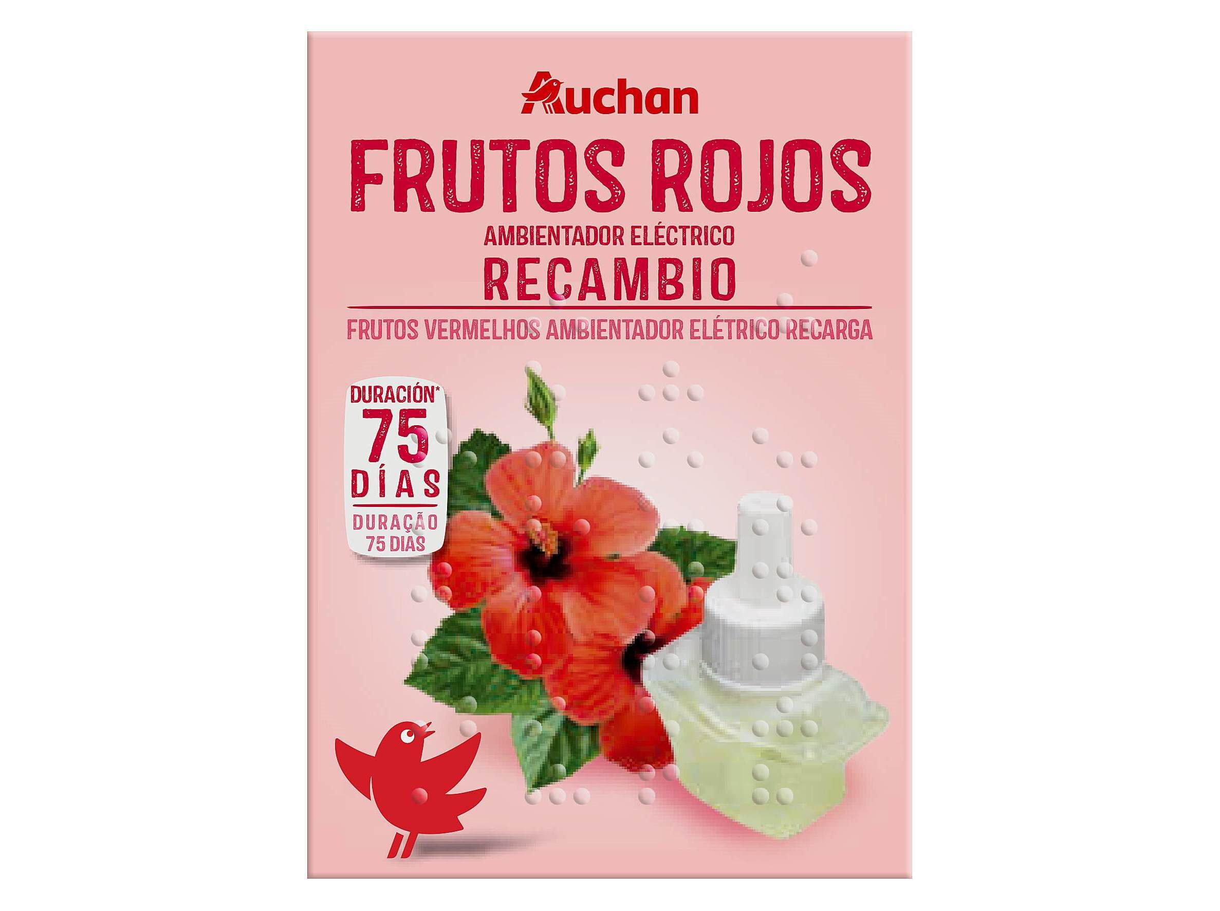 AMBIENTADOR EL&Eacute;CTRICO AUCHAN RECARGA FRUTOS VERMELHOS 25ML
