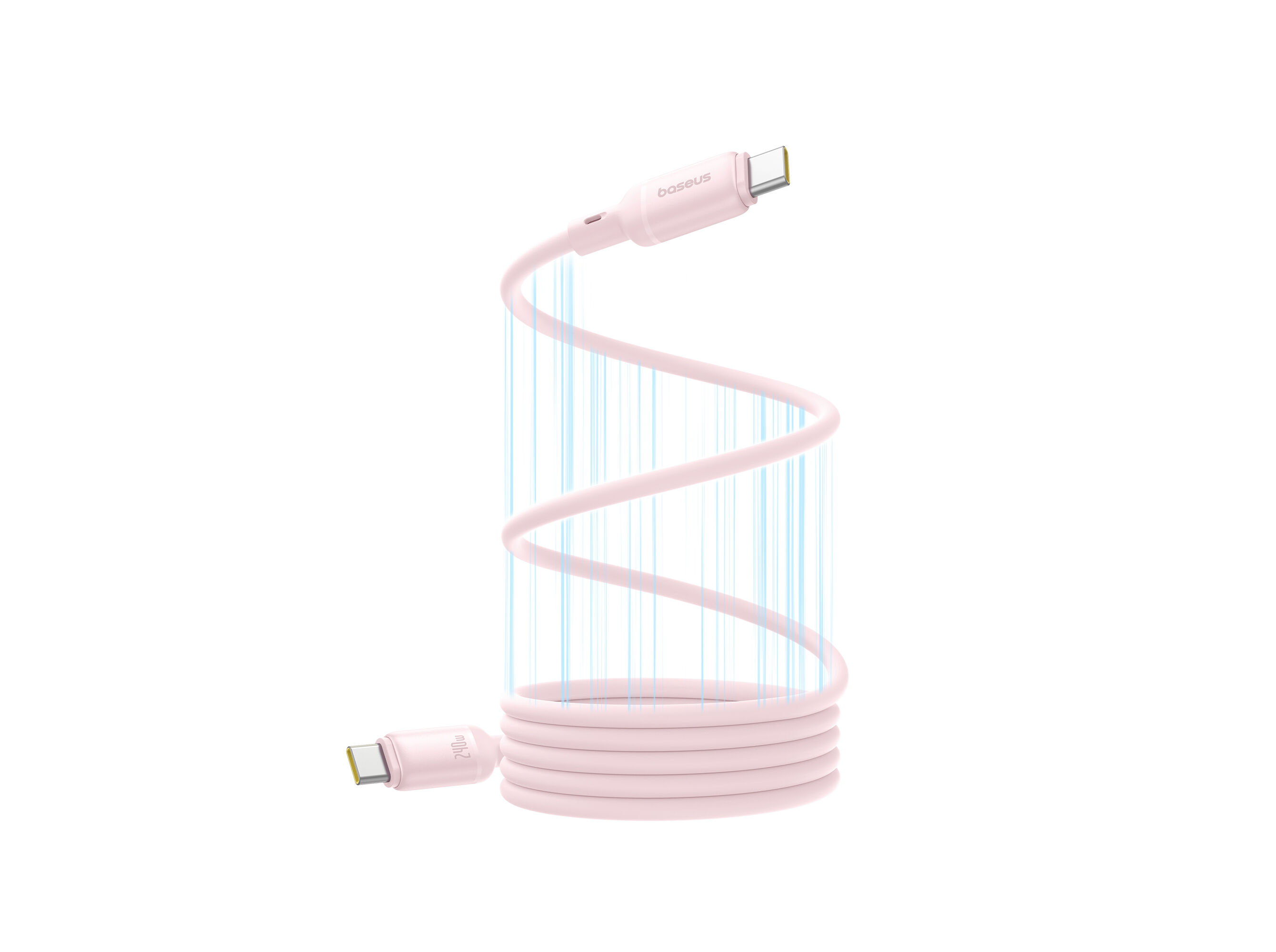 CABO MAGNETICO BASEUS BABY PINK PICOGO USB-C/USB-C image number 1
