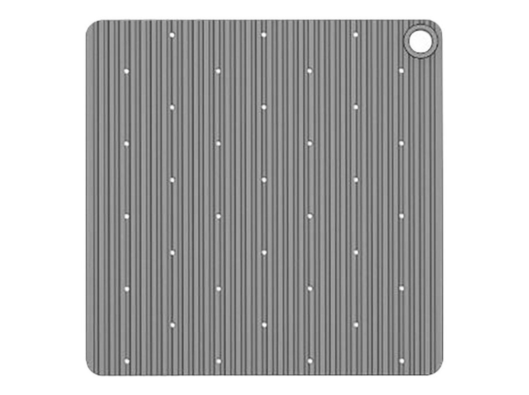 TAPETE ANTI-DERRAPANTE ACTUEL BORRACHA CINZENTO 53X53CM