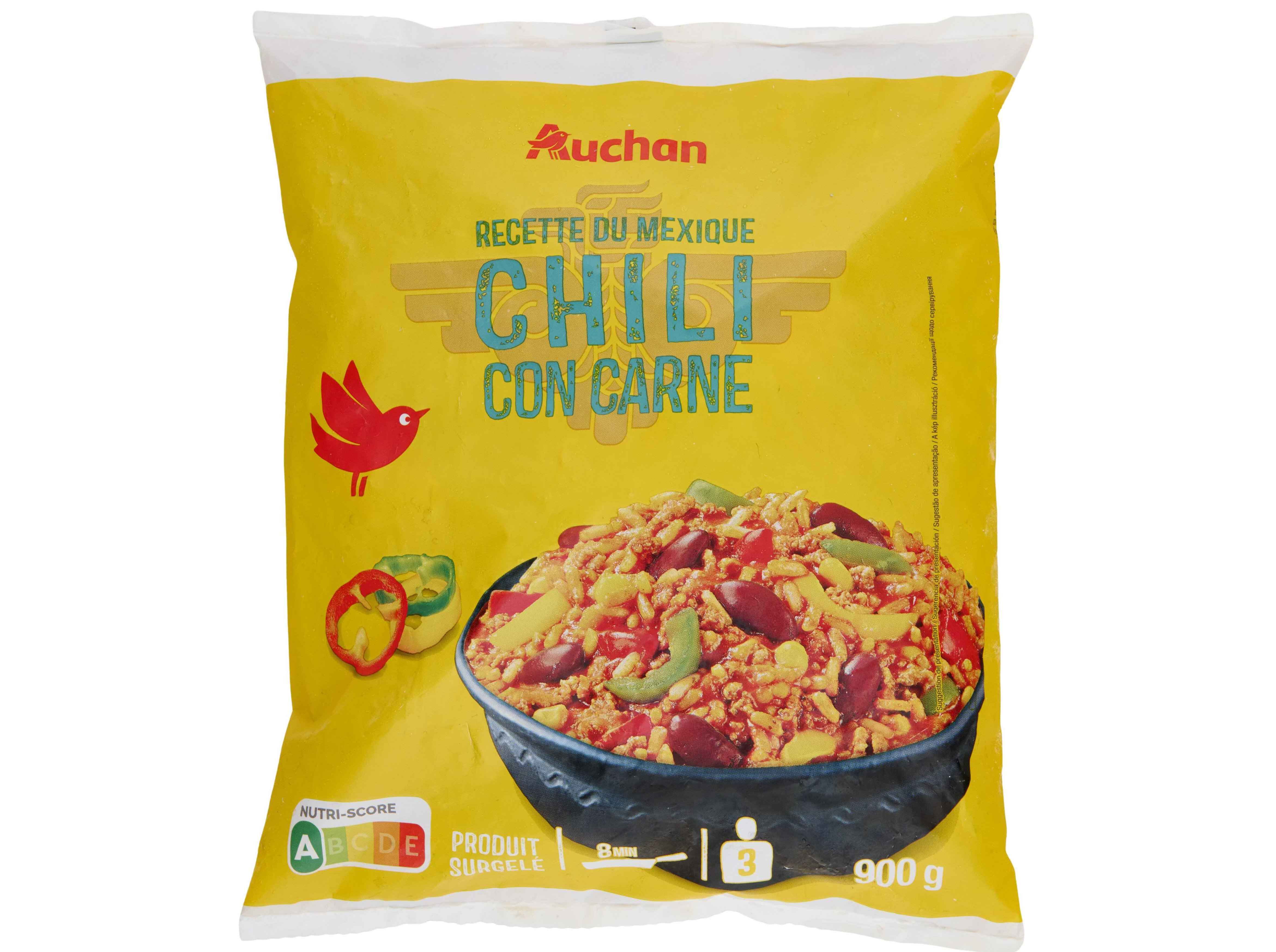 CHILI COM CARNE AUCHAN RECEITA MEXICANA 900G image number 0