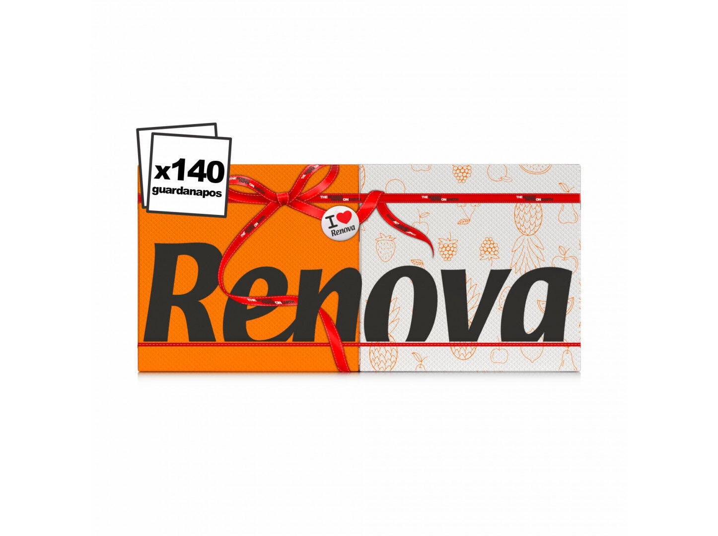 GUARDANAPOS RED LABEL RENOVA 1 FOLHA 140 UNIDADES 30X32CM image number 0