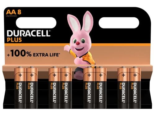 PILHA ALCALINA DURACELL PLUS AA PACK 8 image number 0
