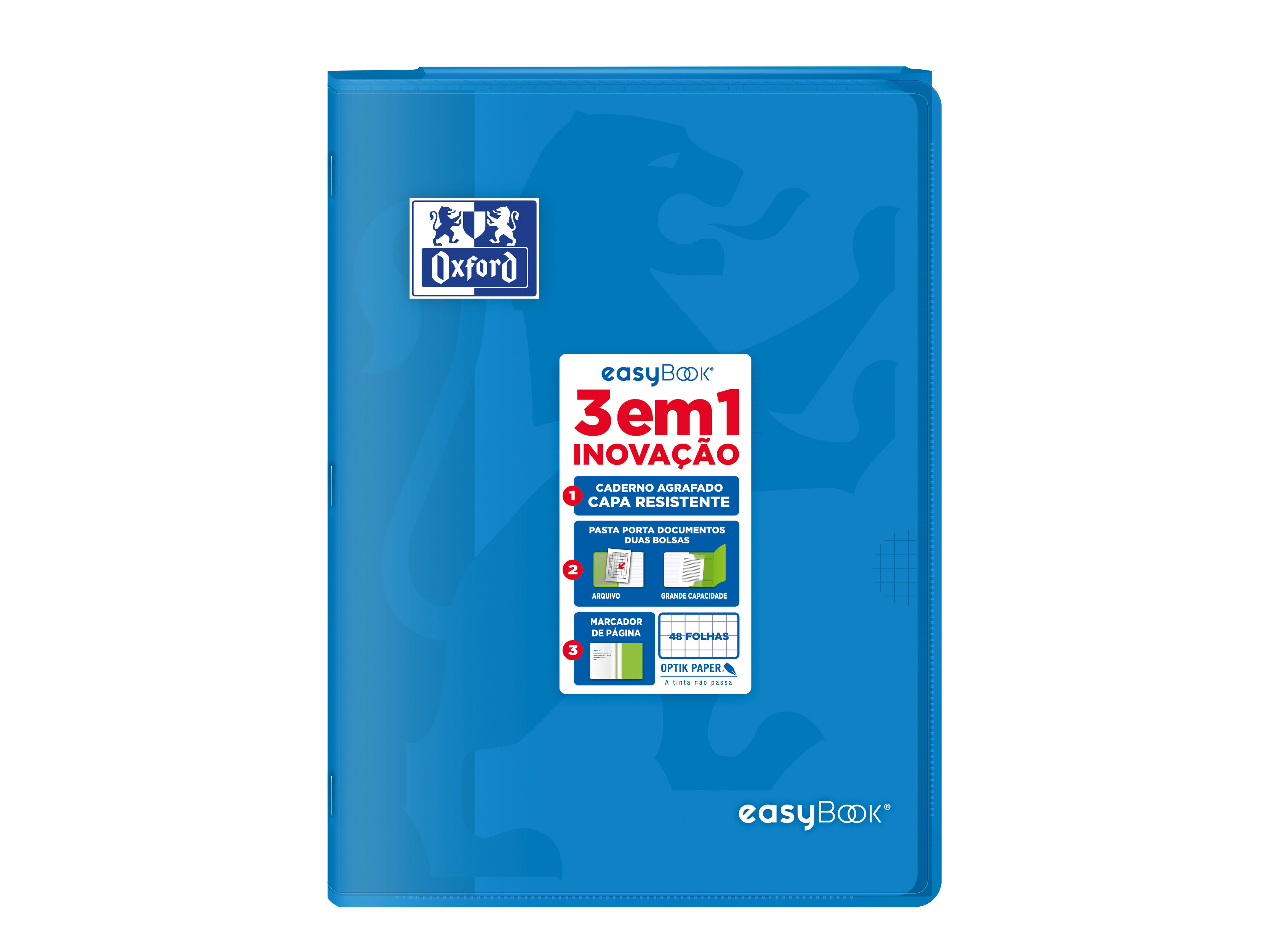 CADERNO AGRAFADO A4 OXFORD EASYBOOK VIVOS QUADRICULADO 48 FOLHAS CORES SORTIDAS image number 2