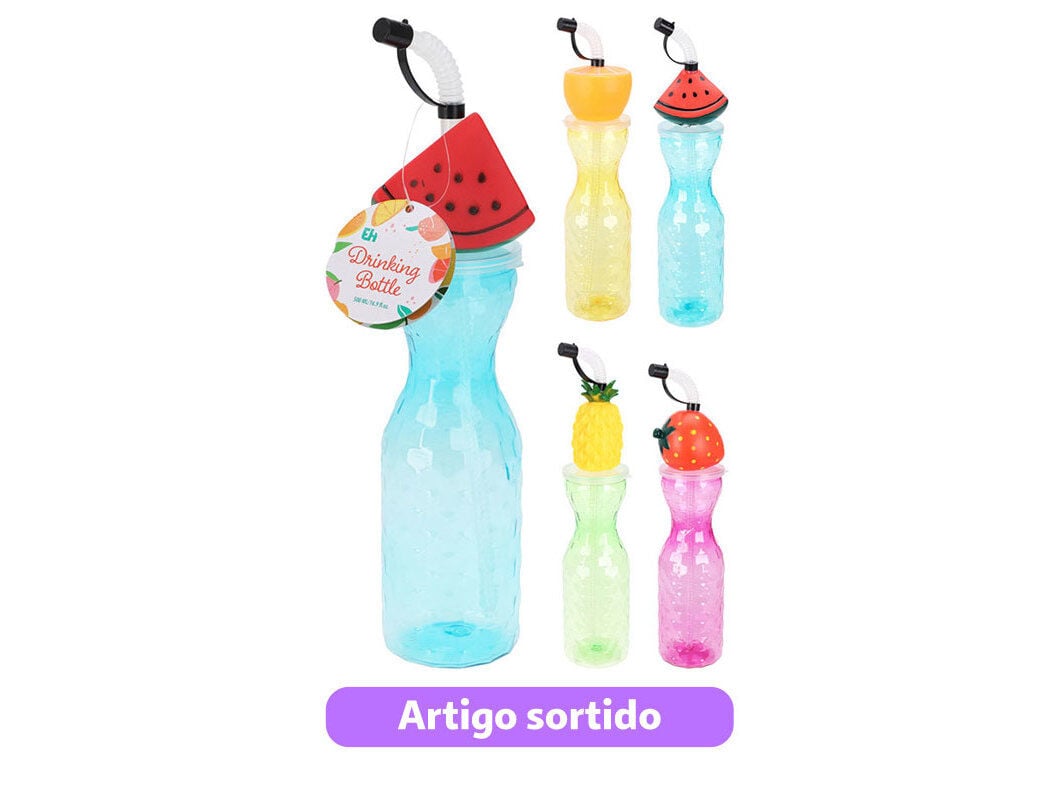 GARRAFA DE &Aacute;GUA 500ML CORES SORTIDAS