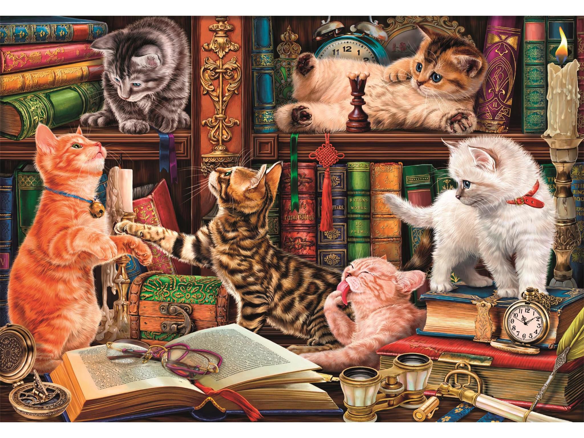PUZZLE CLEMENTONI CURIOUS WHISKERS 1000 PE&Ccedil;AS image number 1