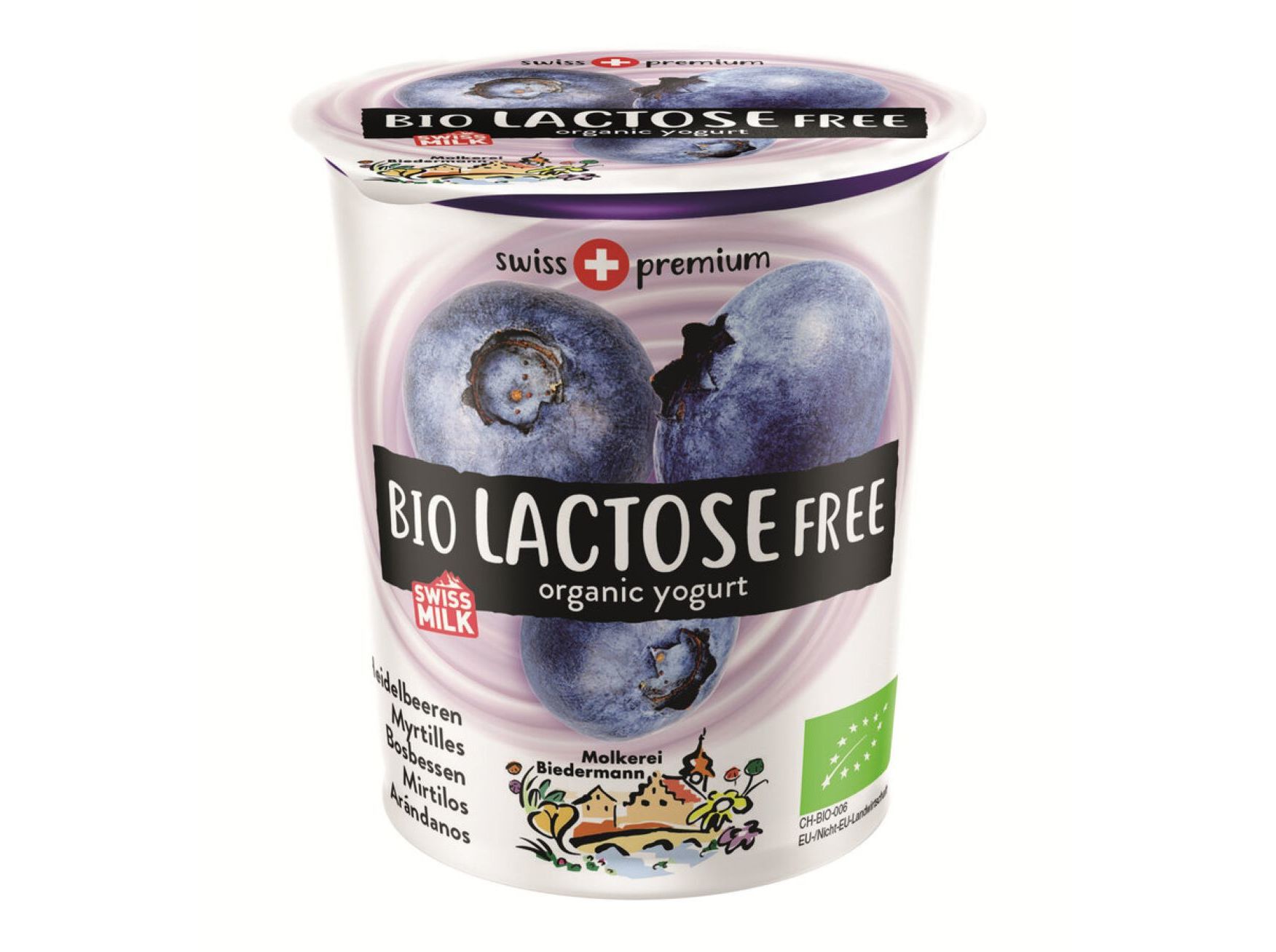 IOGURTE SEM LACTOSE BIEDERMANN MIRTILO BIO 200G image number 0