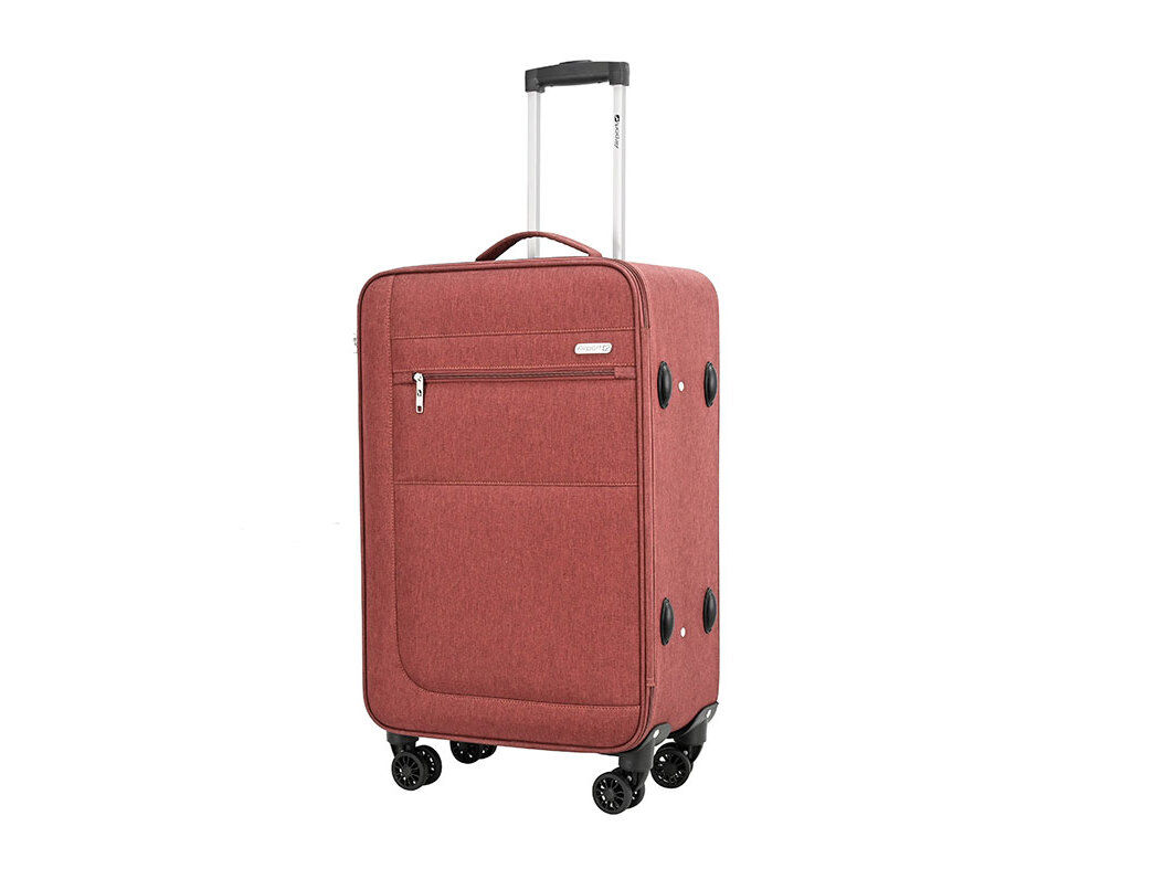 MALA DE VIAGEM M&Eacute;DIA FLEX&Iacute;VEL AIRPORT TERRACOTA 8 RODAS 65X40X22CM image number 0