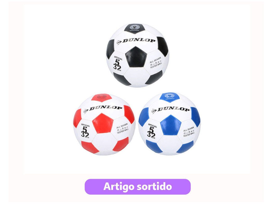 BOLA FUTEBOL DUNLOP T.5 CORES SORTIDAS