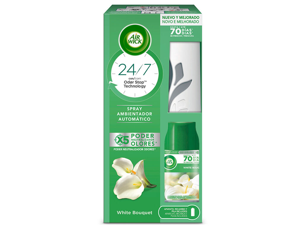AMBIENTADOR AIR WICK FRESHMATIC DIFUSOR WHITE BOUQUET 250ML image number 0