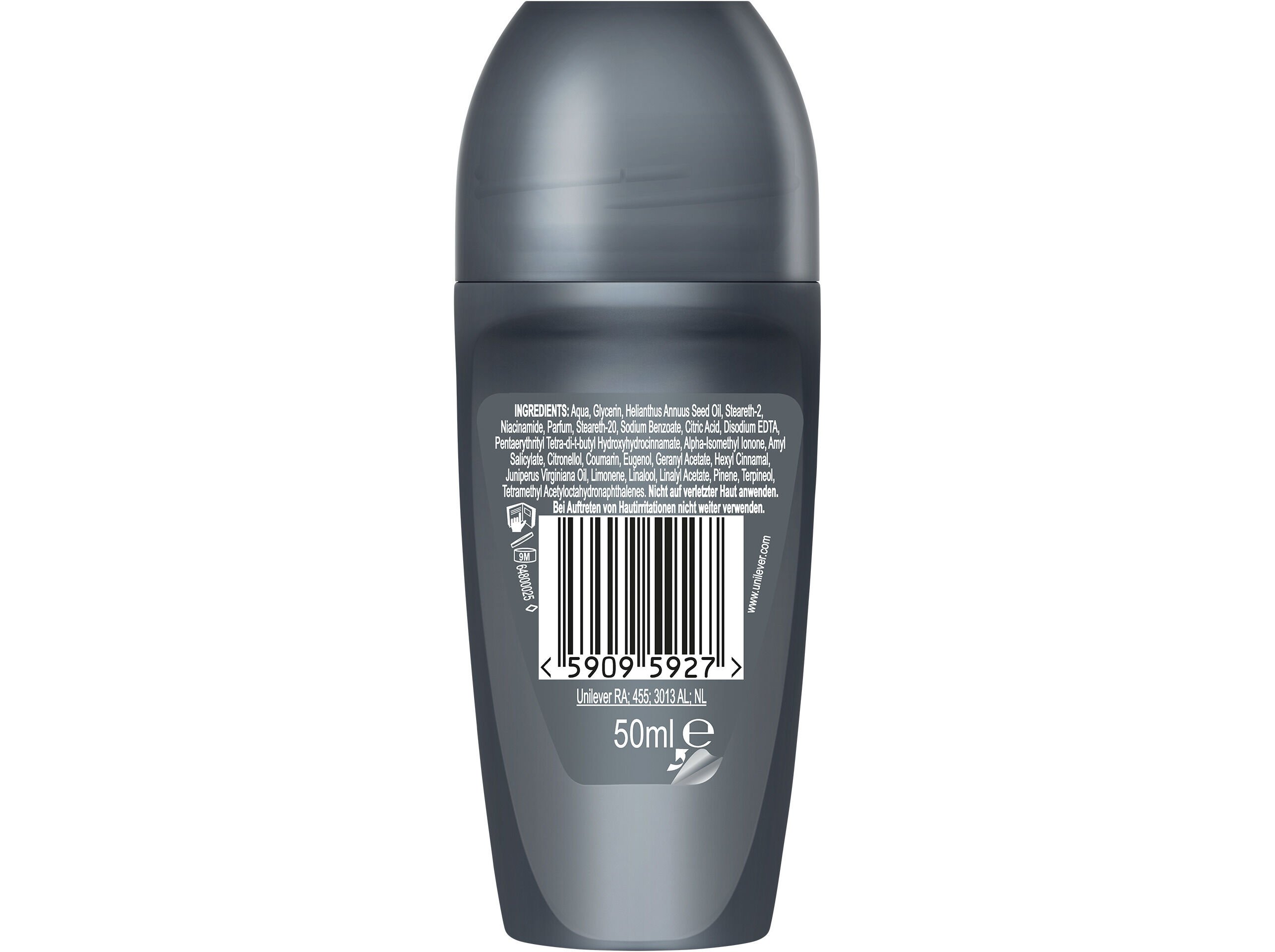 DESODORIZANTE ROLL-ON DOVE MEN CLEAN COMFORT 0% ALUMINIO 50ML image number 1