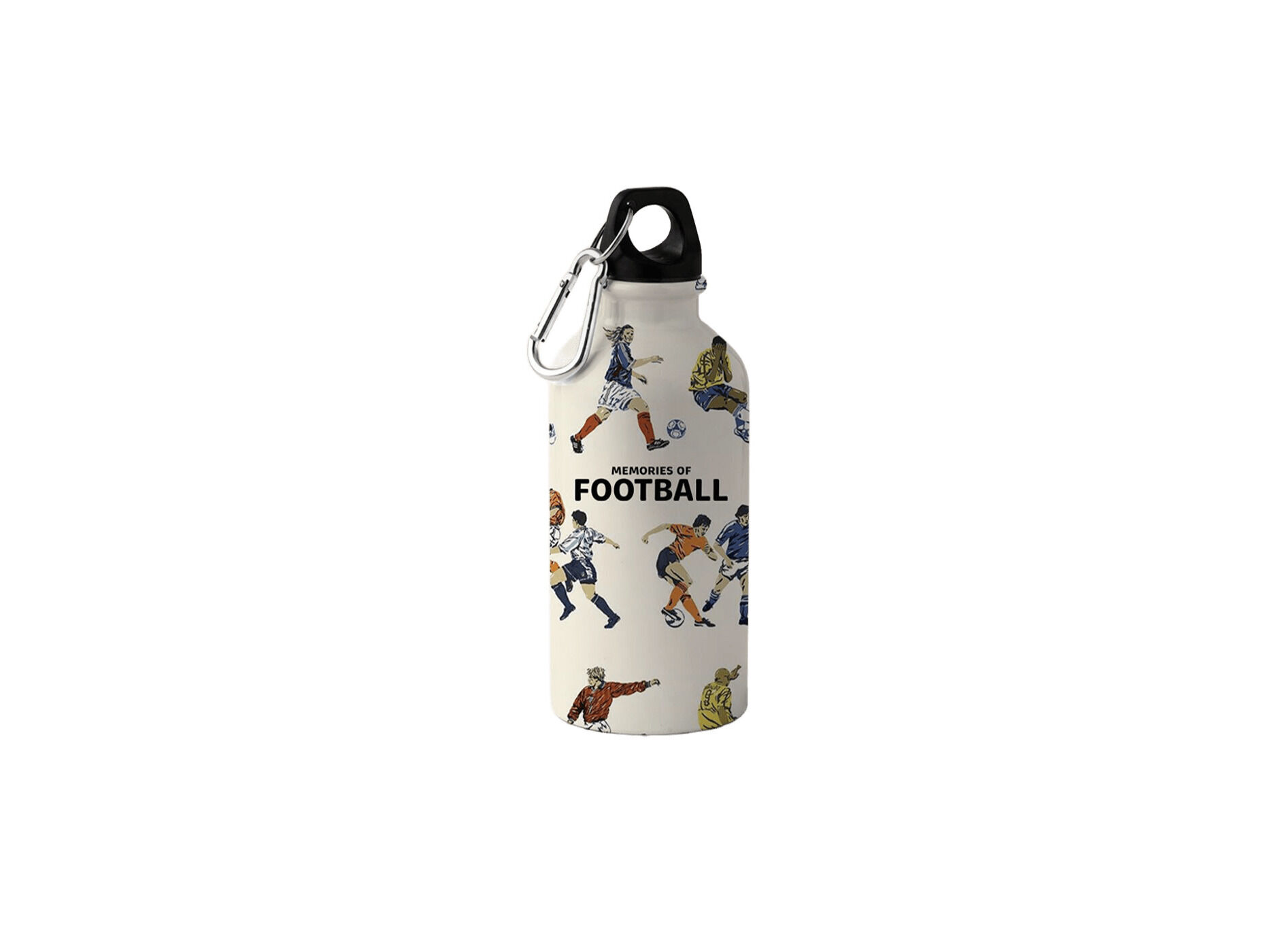 GARRAFA &Aacute;GUA FOOTBALL PARTY ALUMINIO COM MOSQUET&Atilde;O 400ML