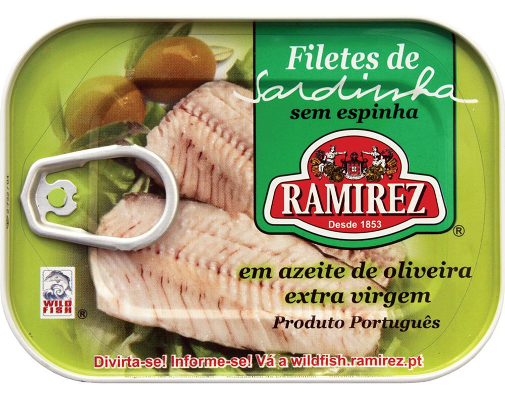 FILETE SARDINHA RAMIREZ EM AZEITE 100(70)G
